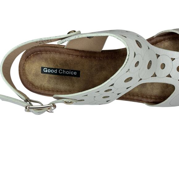 Good Choice Sandra Cream Cutout Slingback Sandals Women’s Size 7.5 NIB - Picture 2 of 7